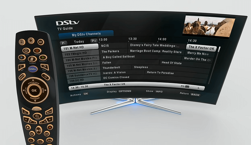Using a remote to select DStv channels