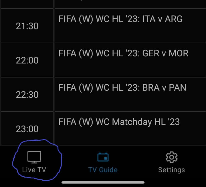 Live TV on DStv app